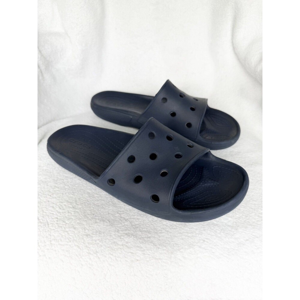 Crocs Classic Slide Navy Blue Mens Size 13 Sandals Slip On 206121-410